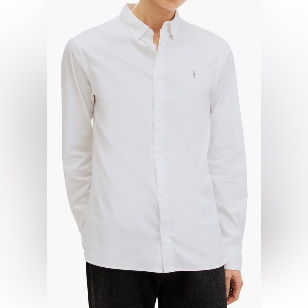 All SAINTS - Hawthorne Solid Stretch
Cotton Button-Up Shirt